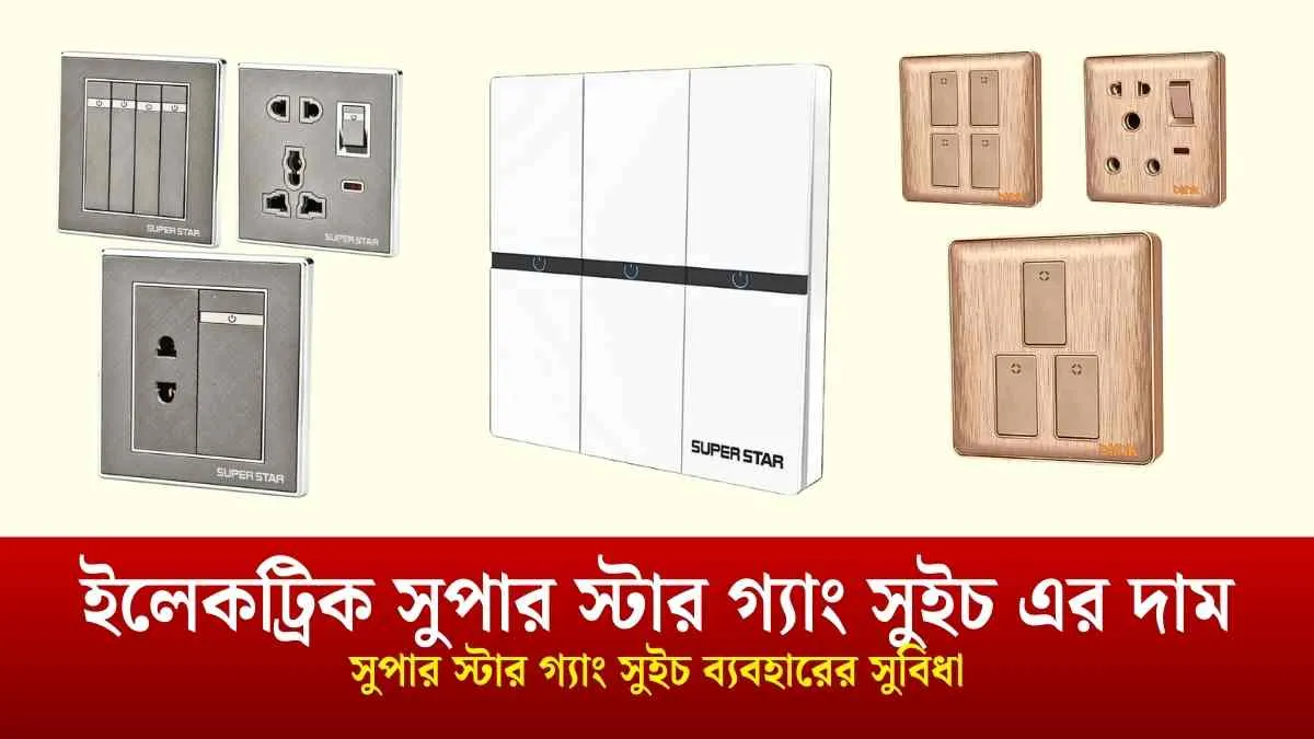 ইলেকট্রিক সুপার স্টার গ্যাং সুইচ এর দাম সর্বশেষ আপডেট