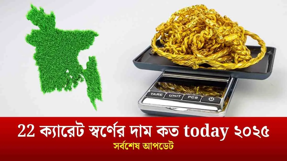 22 ক্যারেট স্বর্ণের দাম কত today ২০২৫